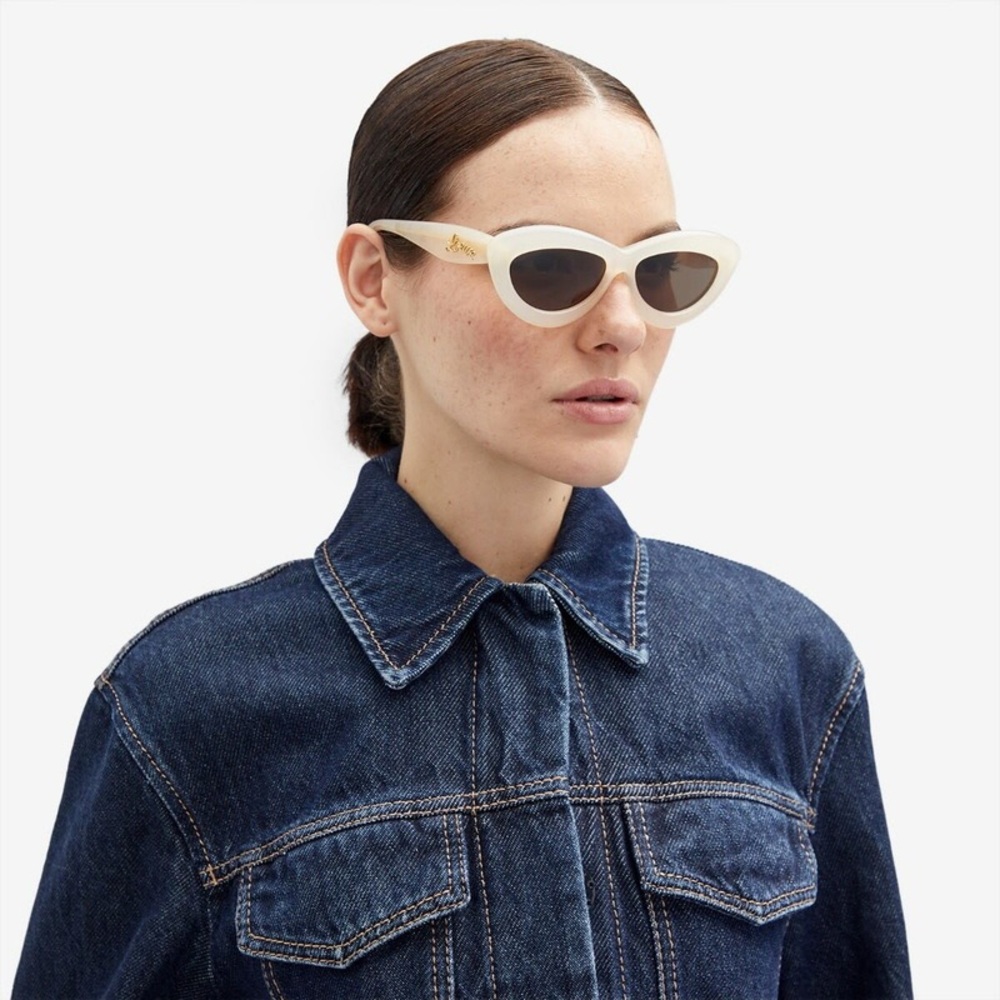 Loewe Cream Cat-Eye Sunglasses